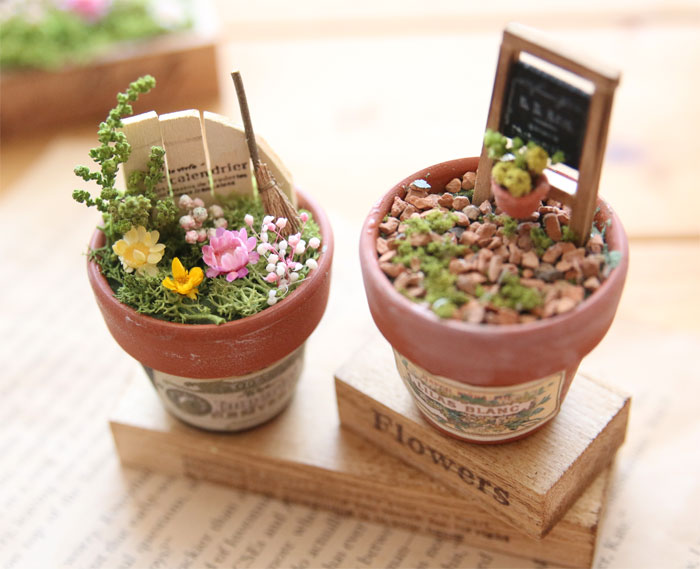 作家さん×Acorn-Styleコラボ*】ミニチュアGarden Pot アレンジセット