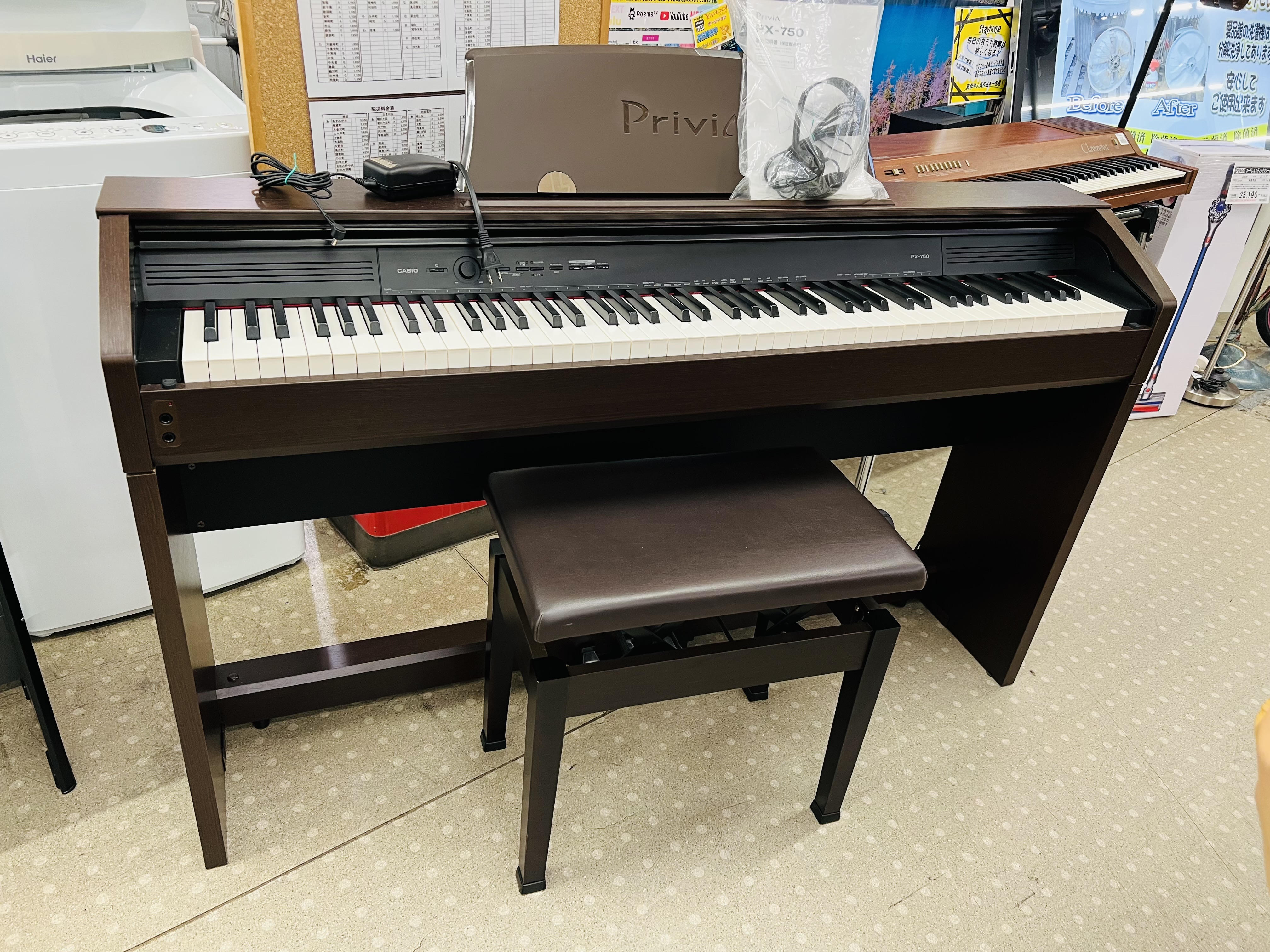 鍵盤楽器 CASIO Privia PX750 PX-750BK / 750WE / 750BN - デジタル