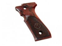 アルタモント] ベレッタ M92FS 木製グリップ チェッカー 赤/ローズ
