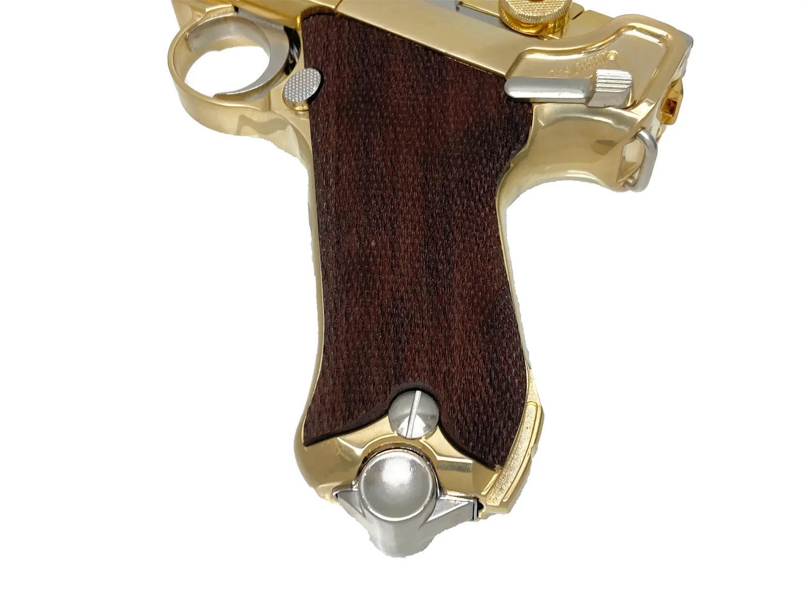 マルシン] ルガー P08 6インチ Marine 【チェッカー木製グリップ仕様