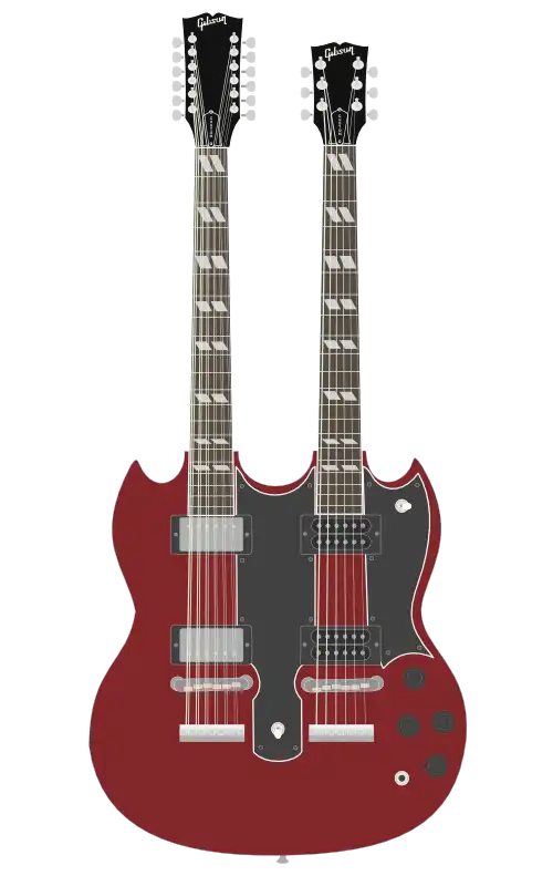 Gibson EDS-1275(ギブソン SG ダブルネック)の解説と無料イラスト