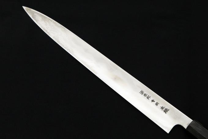 5620 極薄柳刃包丁 尺 世界一薄い ウルトラ鏡面仕上げ 黄檀上下黒水牛