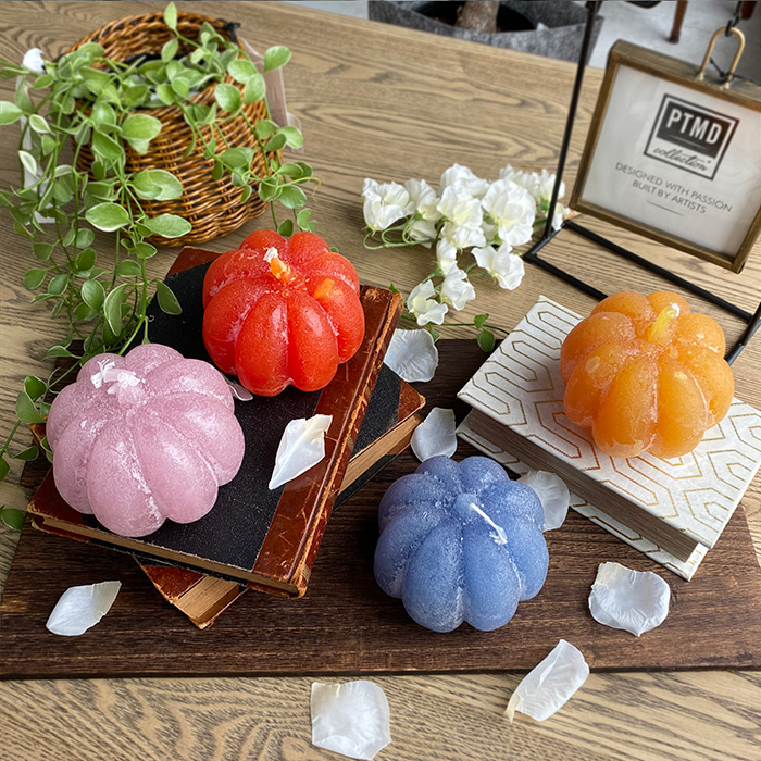 Decoパンプキンキャンドル オレンジ - 姫路市 雑貨店 PORTUS