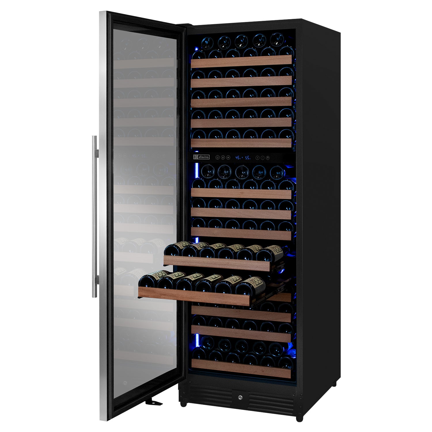 172 Bottle Dual Zone Built-in Left Hinge Stainless Wine