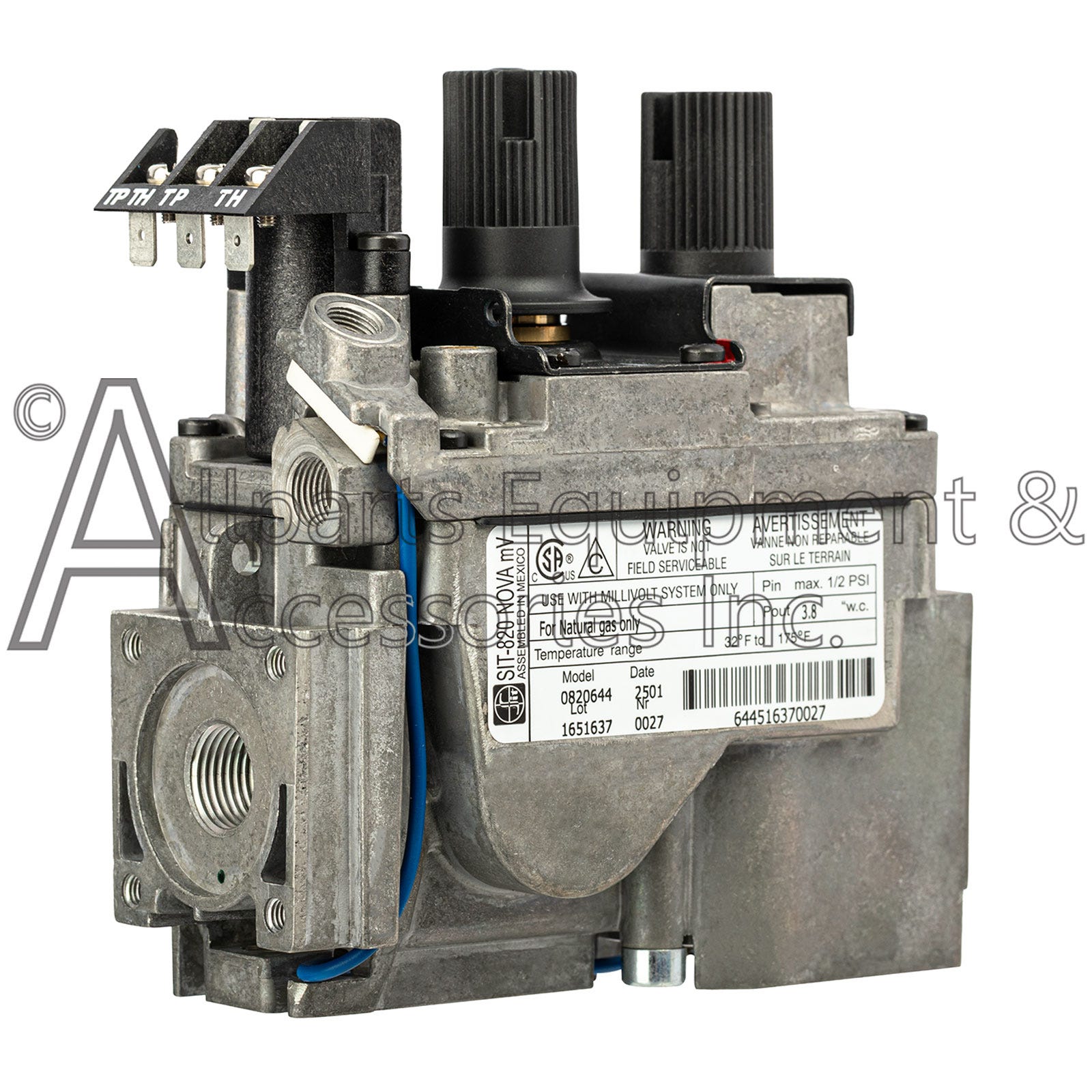 0820644 SIT Natural Gas Control Valve for Fire Appliances