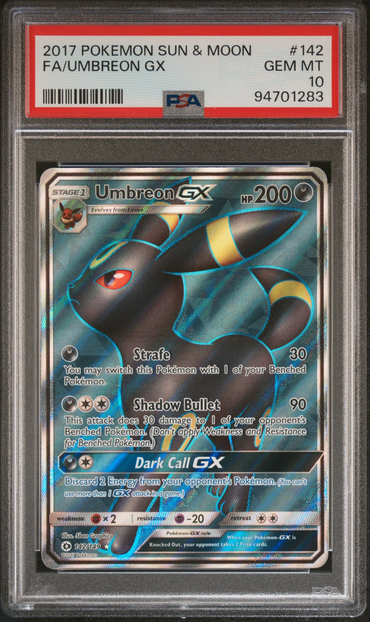 2017 Pokemon Sun & Moon #142 Fa/Umbreon Gx PSA 10 – Aloha Card Shop
