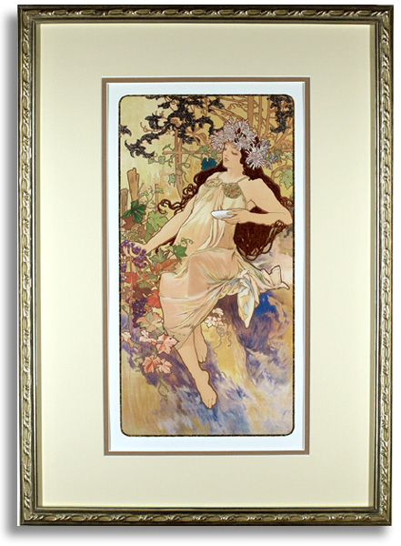 アルフォンス・ミュシャ「Autumn」 高品質のアートプリント