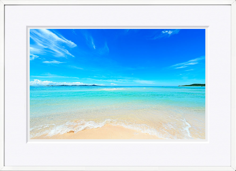 WITH FOTO 写真(インテリアフォト額装) A2 沖縄のビーチと空/Okinawa