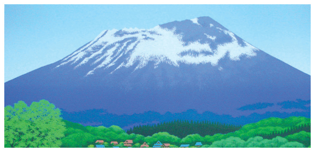 国武久巳 絵画(版画/シルクスクリーン) 新緑の岩手山 3616|アート