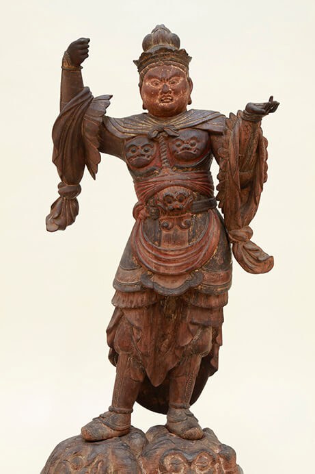 仏教美術 木刻 蓮花 彫刻飾り 時代物(LC995)