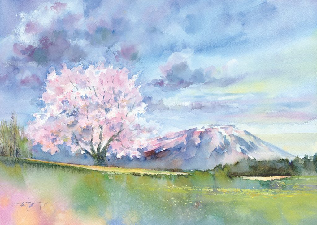 古山拓水彩画展 「いつか見た風の輝き」会場：川徳デパート