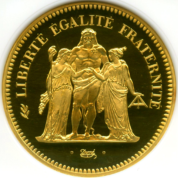 フランス ヘラクレス 1978年 50フラン 金貨 ピエフォー NGC PF67UCAM