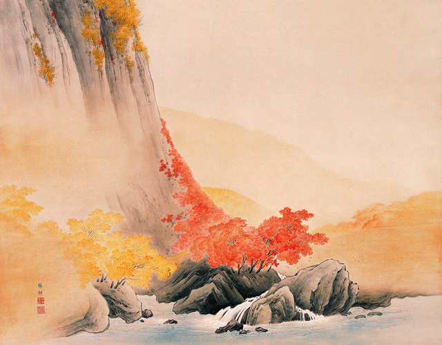美の履歴書：687）「紅葉白水」 橋本雅邦 狩野派の技と共存するのは