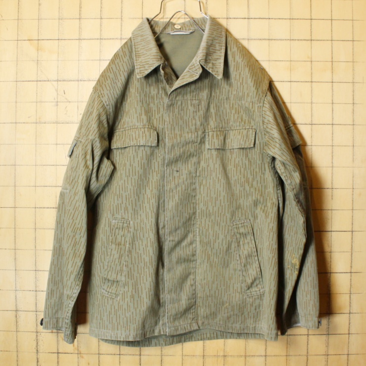 70s 80s 東ドイツ軍 レインドロップカモ フィールドジャケット メンズ
