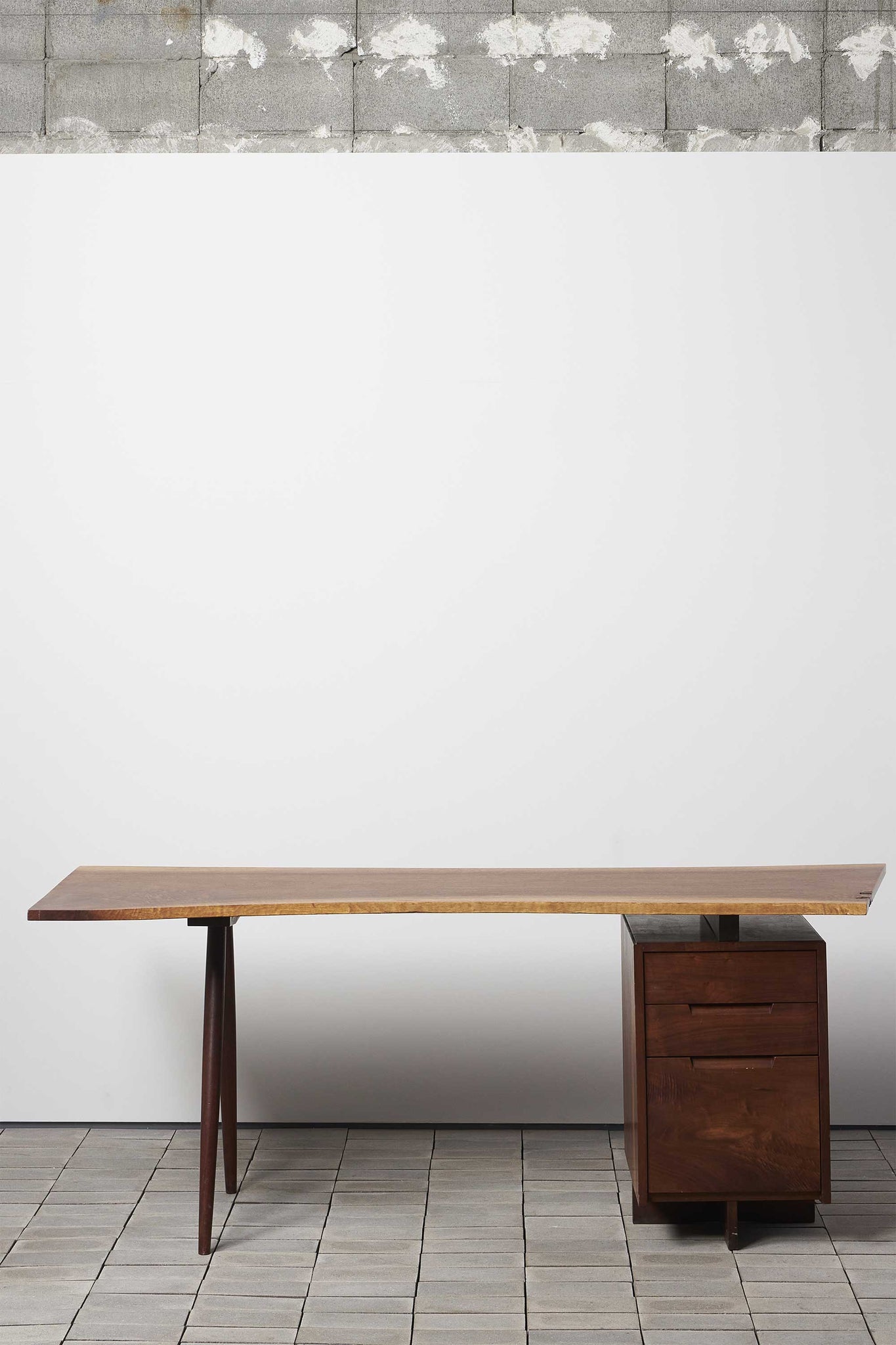 WOODEN DESK SINGLE PEDESTAL｜シングル ペンデスタル ウッドデスク