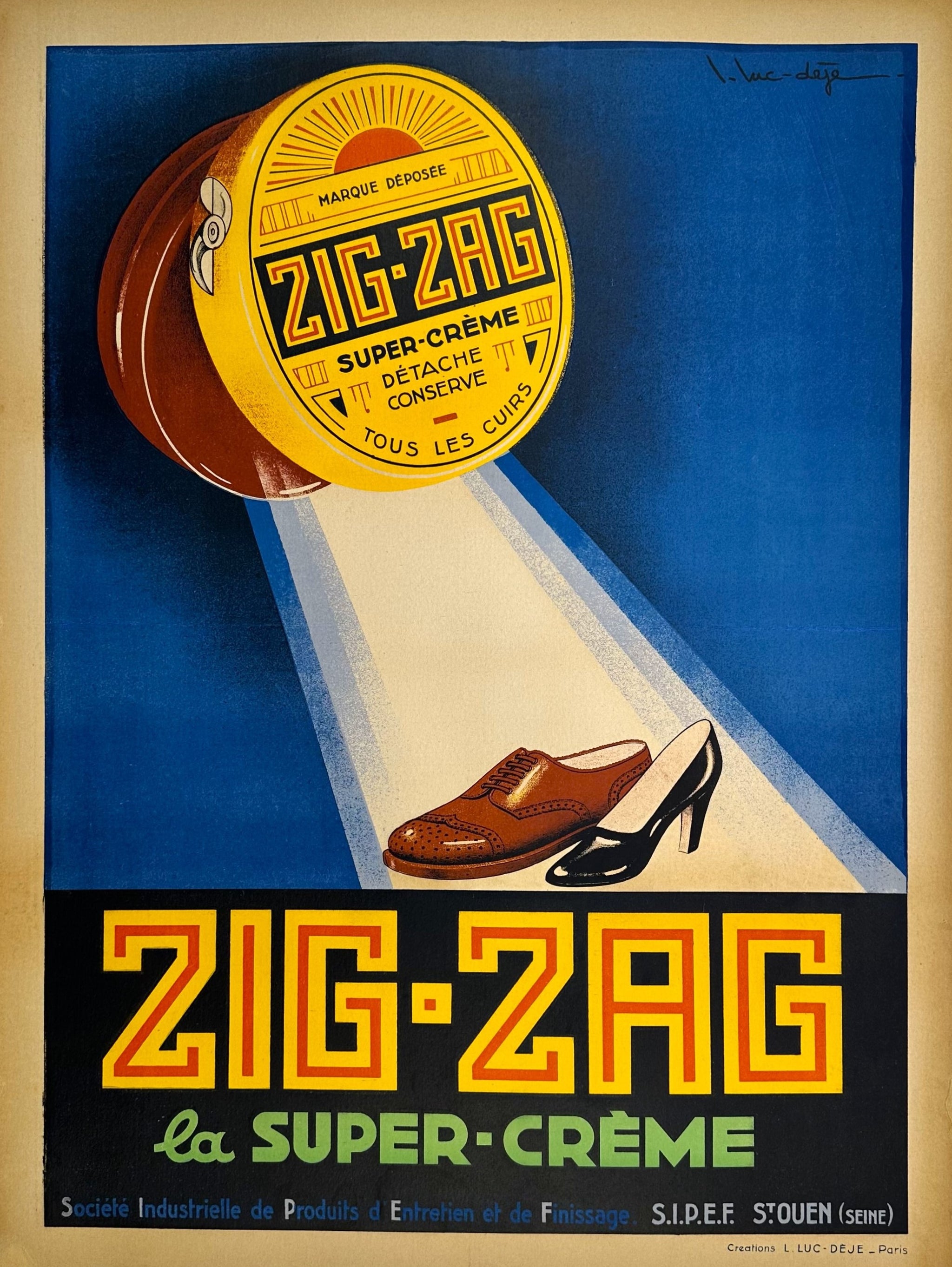 Zig-Zag, Super Crème - Authentic Vintage Posters