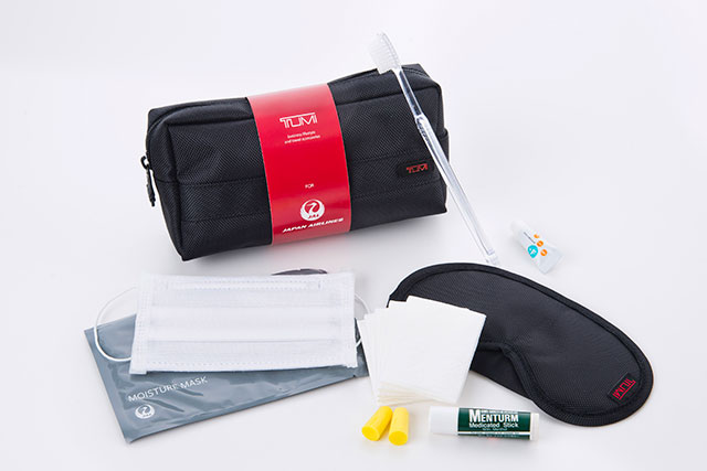 JAL、「TUMI」のアメニティキット 国際線ビジネスで