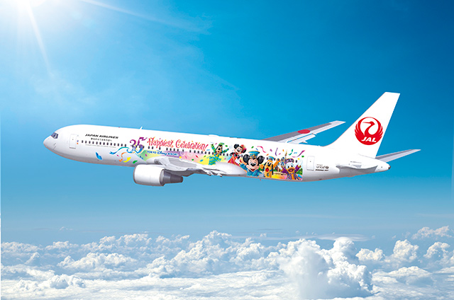 JAL、ディズニーキャラの特別塗装機 開園35周年、6月から国内線
