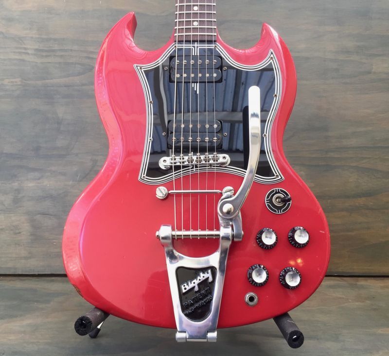 Gibson SG w/Bigsby B3 & Towner Down Tension Bar, Decoboom