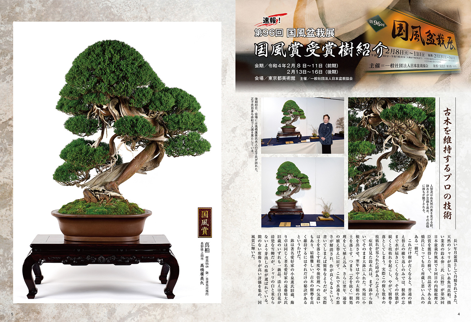 月刊「近代盆栽」2022年4月号 | 盆栽、盆栽書籍、盆栽鉢の通販│近代出版