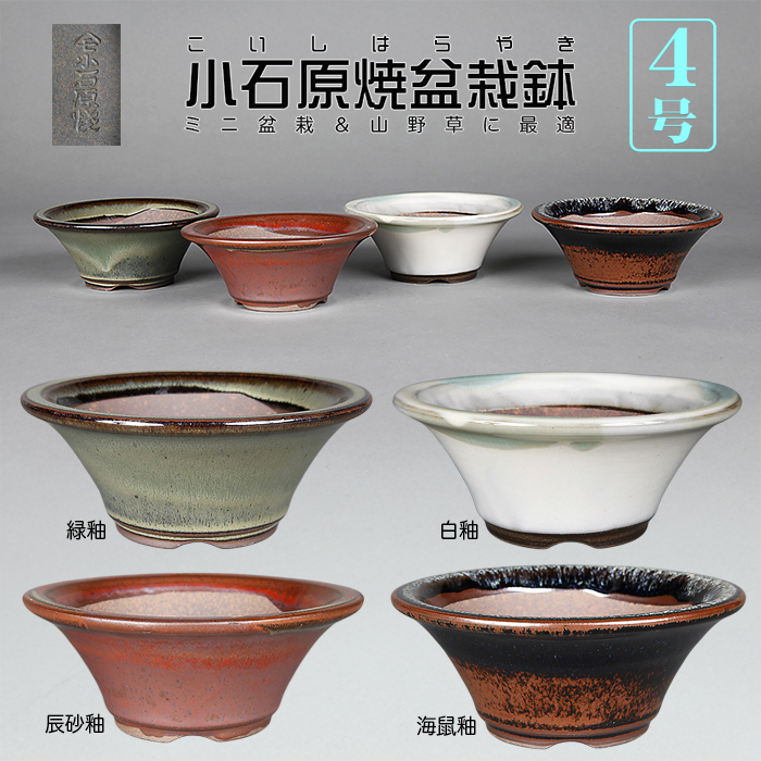 小石原焼4号陣笠型丸鉢 | 盆栽、盆栽書籍、盆栽鉢の通販│近代出版