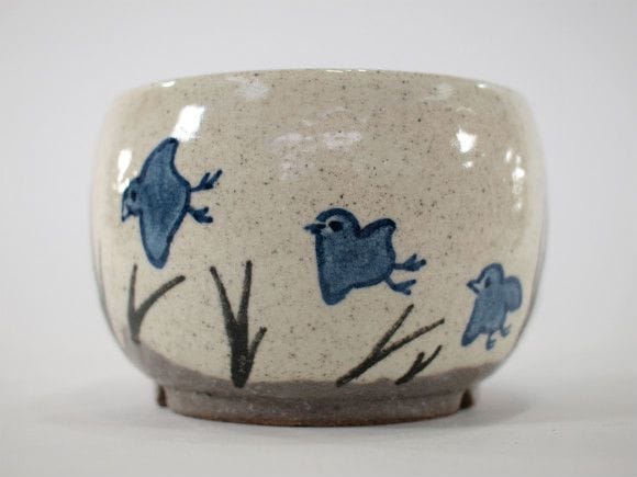 植木鉢】【陶器鉢】 粉引絵付(千鳥) 3.5号鉢を販売｜盆栽妙 – 盆栽妙 本店