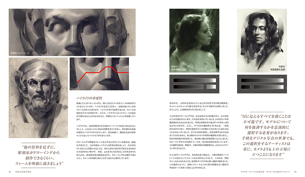チャコールで描くポートレート | 株式会社ボーンデジタル
