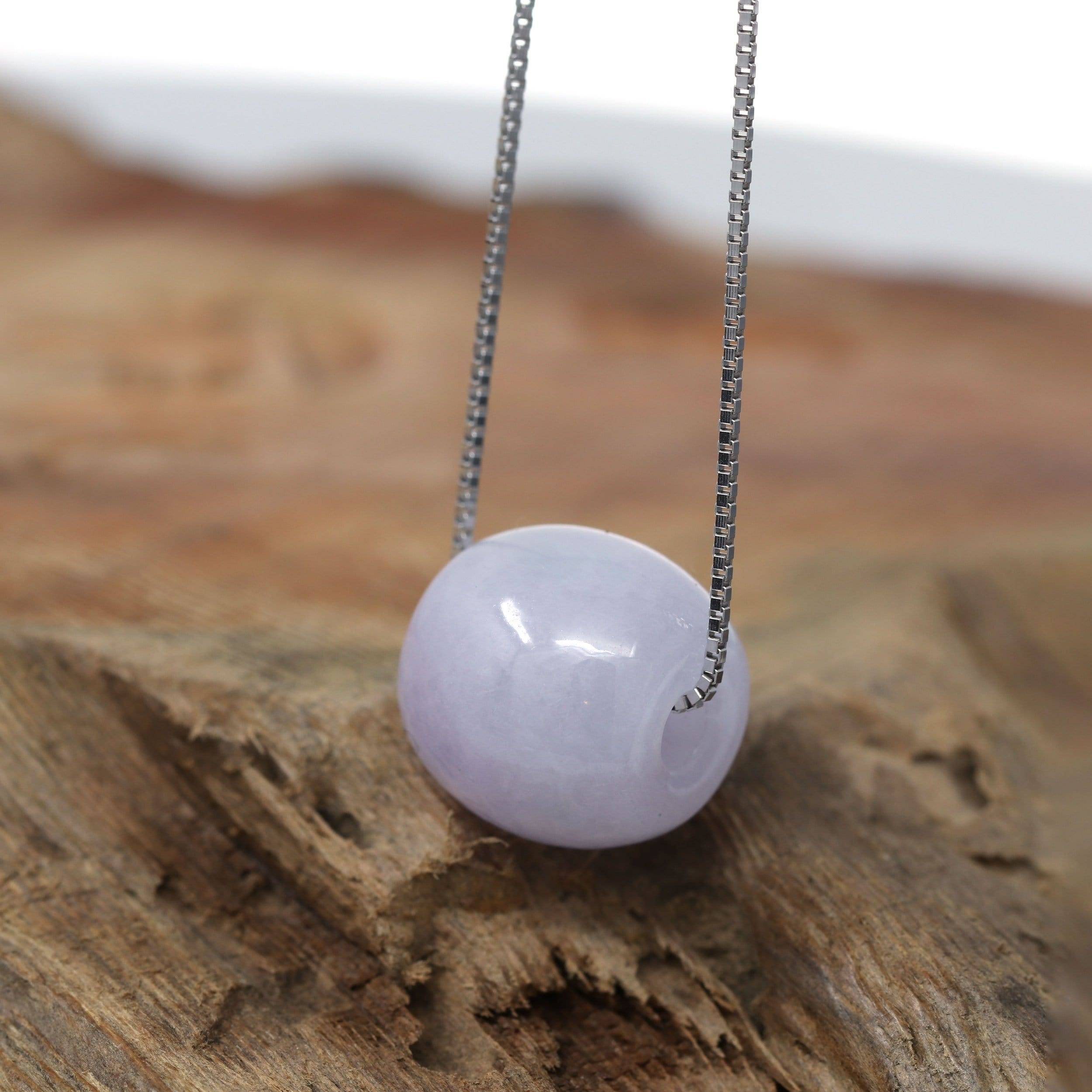 Lavender Jade Pendant Necklace | Real Jadeite | Baikalla Jewelry