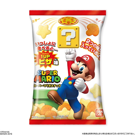 スーパーマリオスナック 1UPピザ味｜発売日：2016年3月14日｜バンダイ