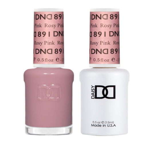 DND - Gel & Lacquer - Rosy Pink - #891 - Pink Gel & Lacquer Polish