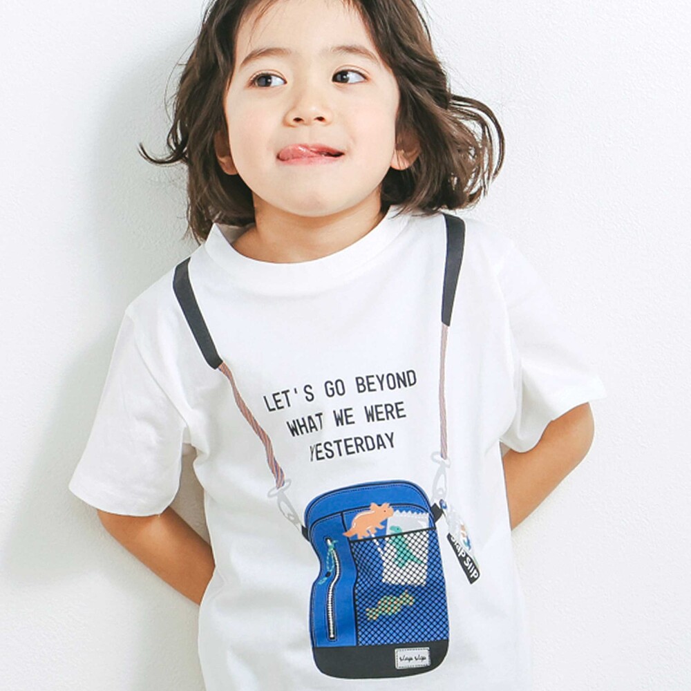 スララク/防汚加工/オーガニックコットン】わくわく男の子半袖Tシャツ