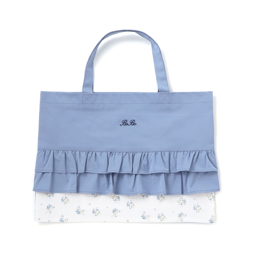 花柄切り替えフリルレッスンバッグ(ワンサイズ ピンク): グッズ【べべ