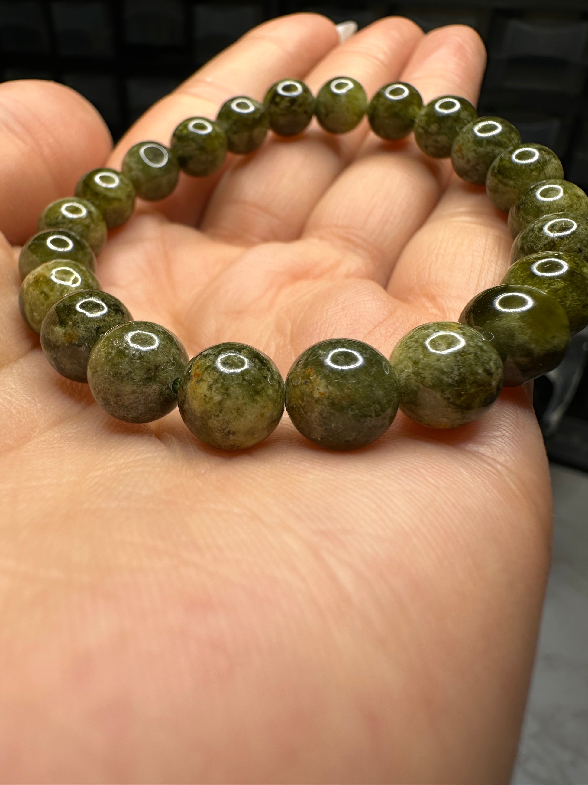 Green Garnet bracelet – Bee witchy
