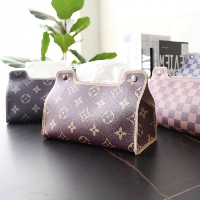 ルイヴィトンティッシュボックスハイブランドファッション PU レザー 4