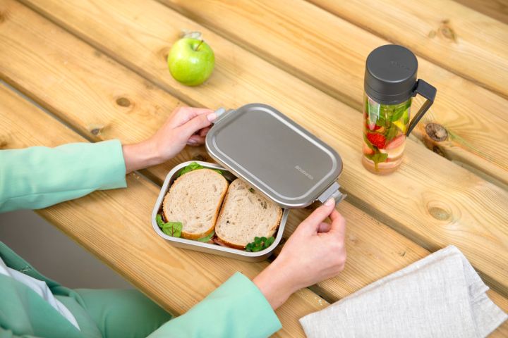 Make & Take Lunch Box, Medium, Stainless Steel - Matt Steel