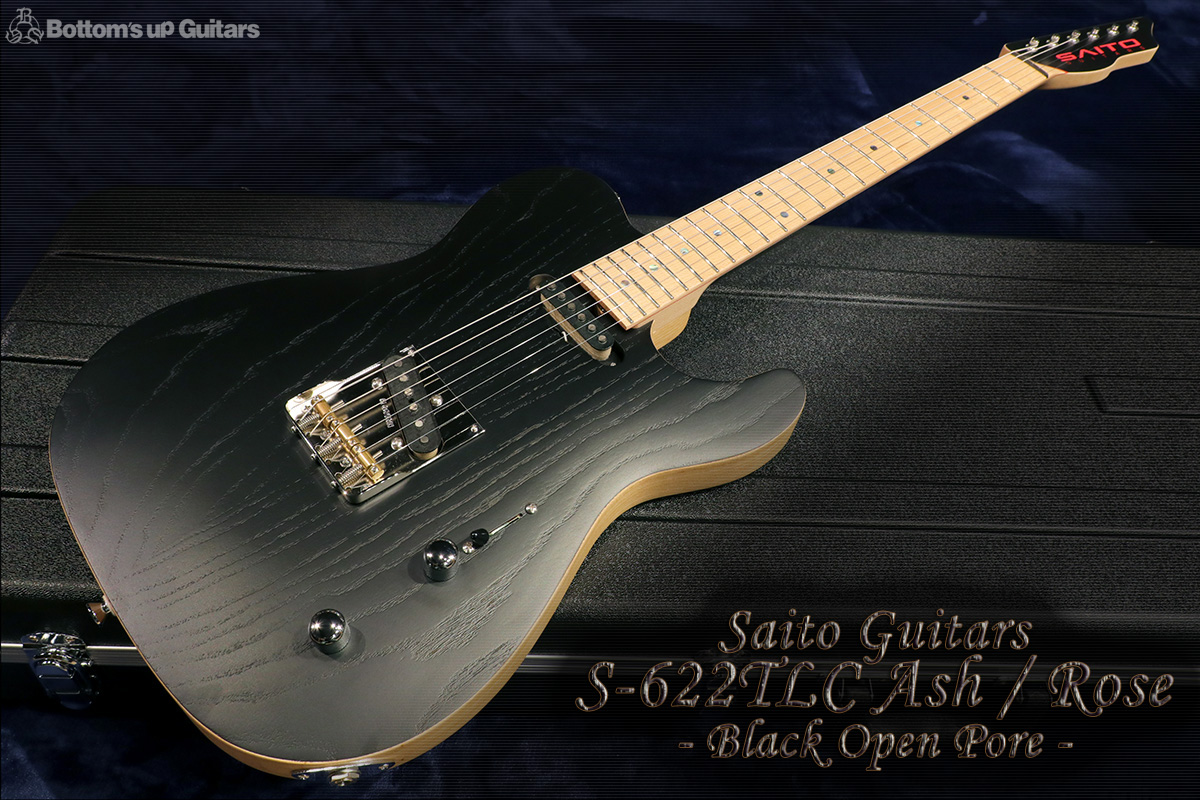 SAITO GUITARS S-622TLC Ash / Maple - Black - 【アッシュの木目が
