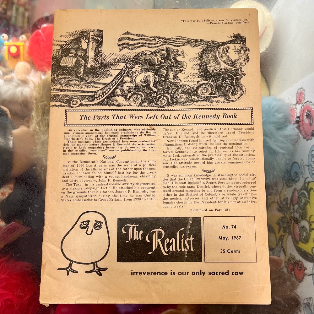 The Realist No.74 May,1967 The Disneyland Memorial Orgy 風刺雑誌