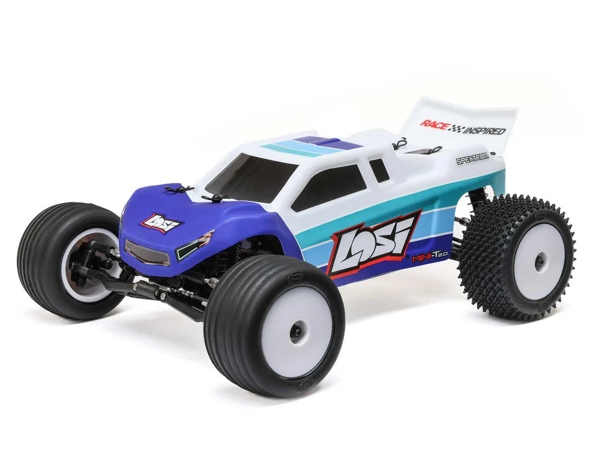 Losi Mini-T 2.0 V2 1/18 RTR 2WD Brushless Stadium Truck (Blue) w