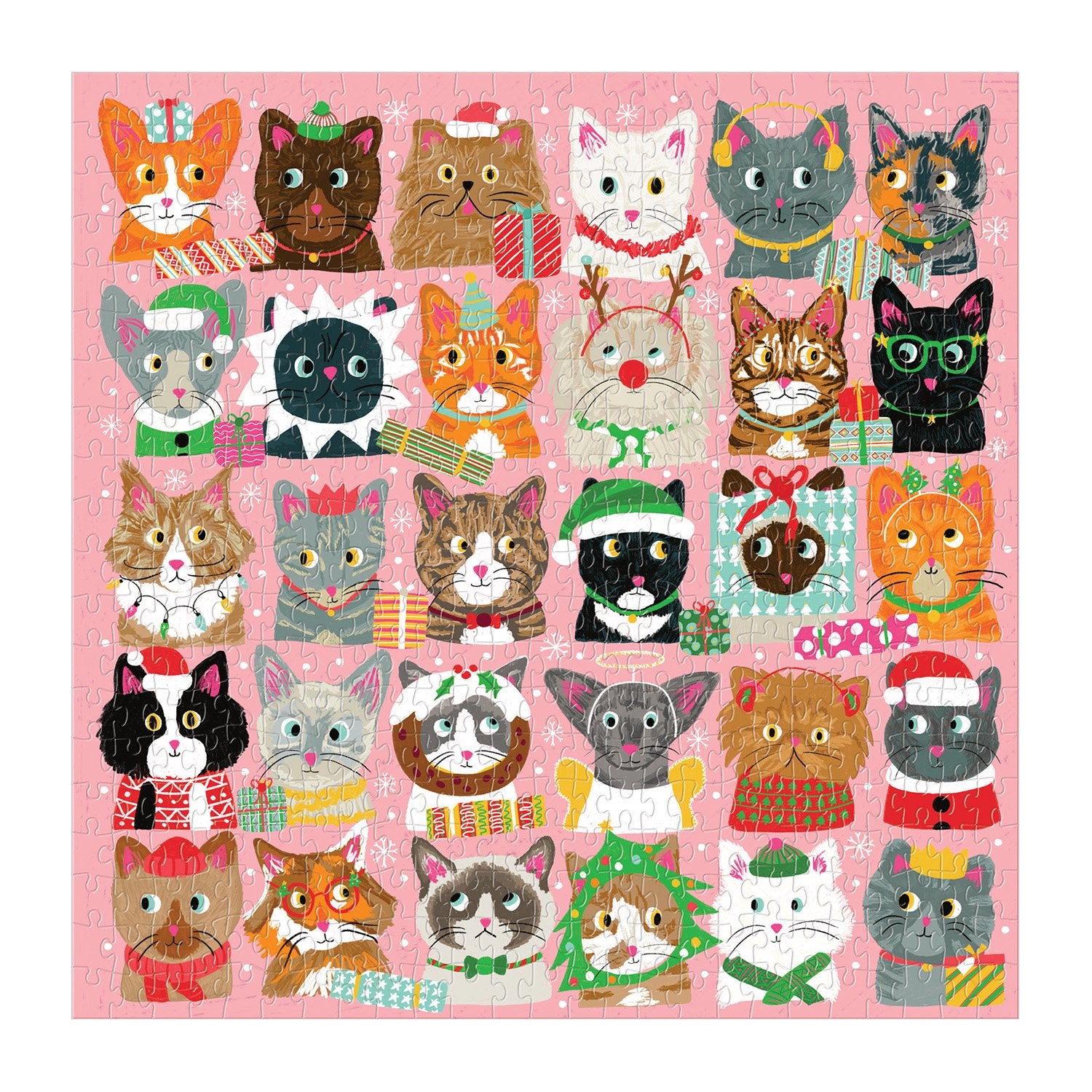 Festive Furballs 500 Piece Jigsaw Puzzle | Galison
