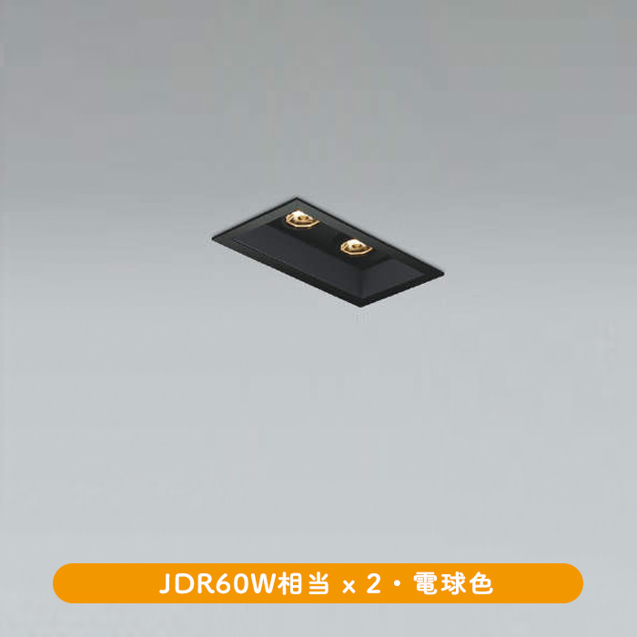 ユニバーサルダウンライト LED 60W x 2灯相当 | マットブラック｜照明