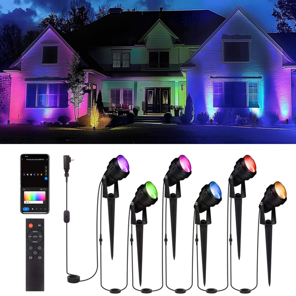Outdoor Smart Spotlight & RGB Landscape Lighting