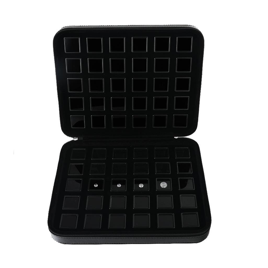 Gem Display Boxes in a Luxury Leather Zip Case DK21675-60 – GemTrue
