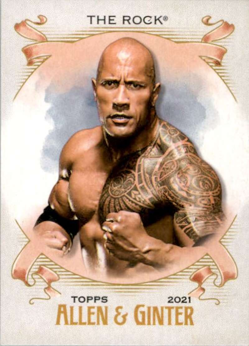 2021 Topps Heritage Allen and Ginter #AG-27 The Rock Wrestling