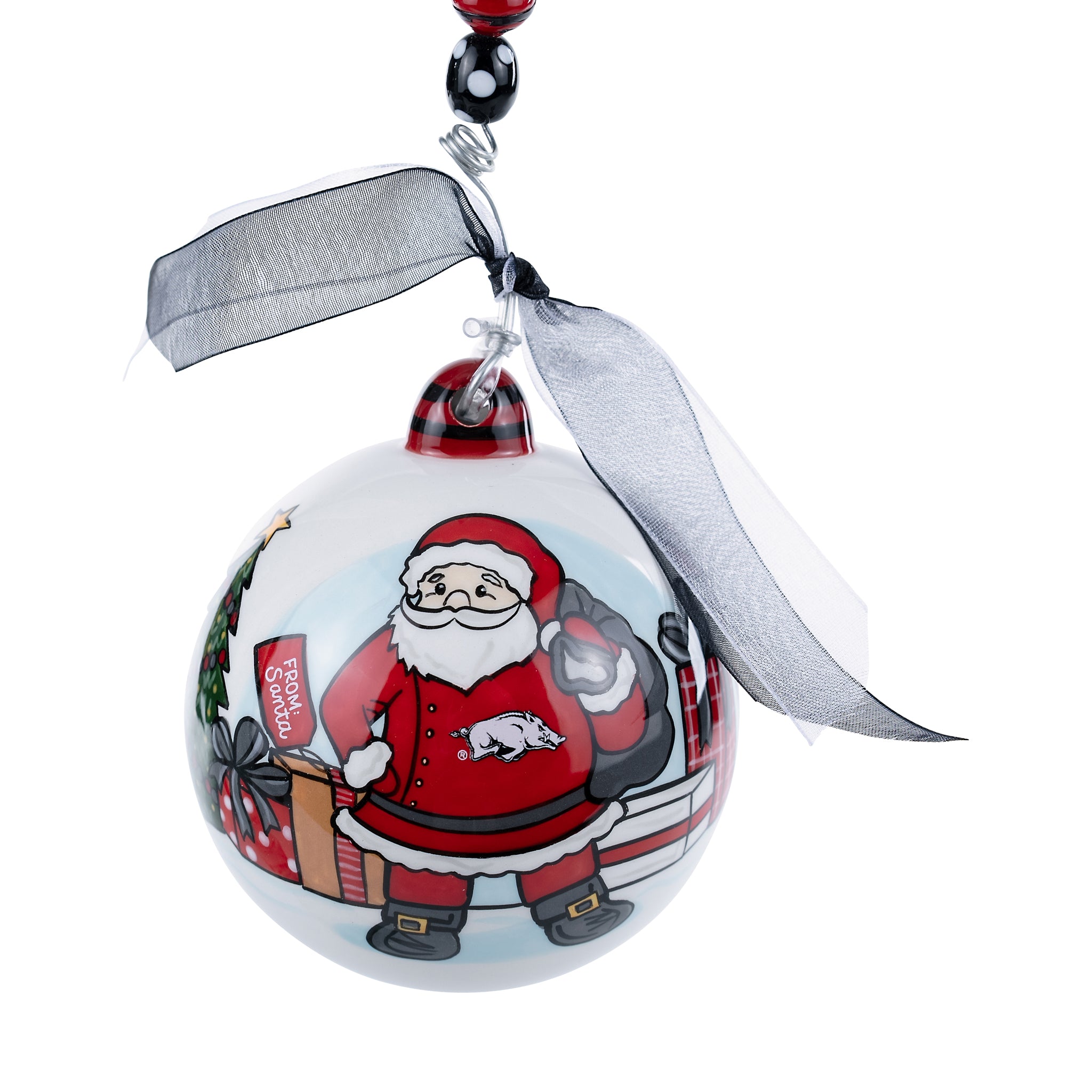 Cheer on The Razorbacks With A Happy Holidays Arkansas Santa