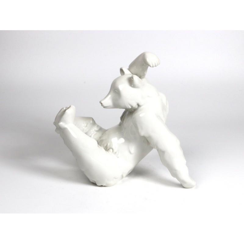Porcelain Playing Bear by KPM Berlin, Large Version