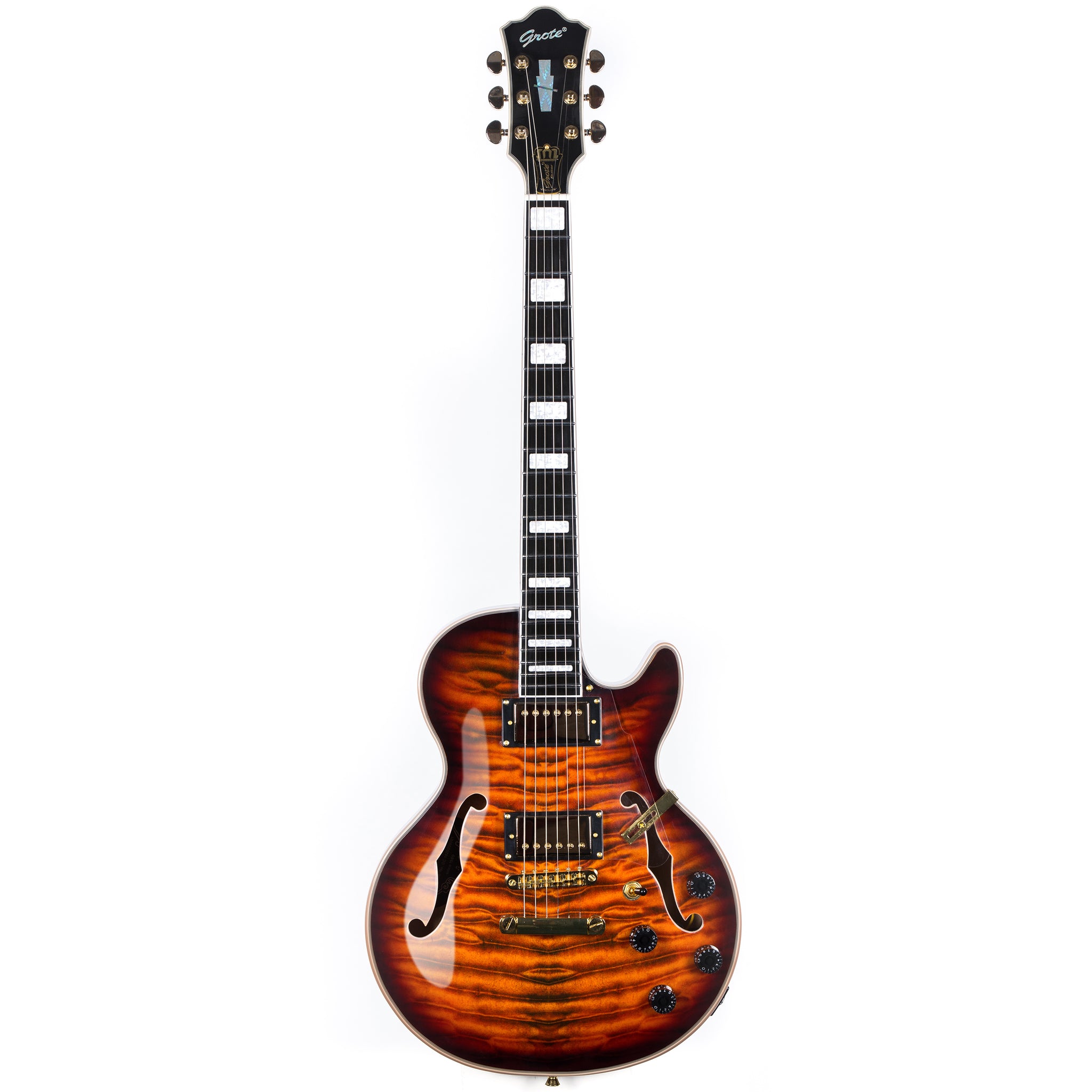 Grote LPF-001 Semi-Hollow Body Electric Guitar Coils Splitting