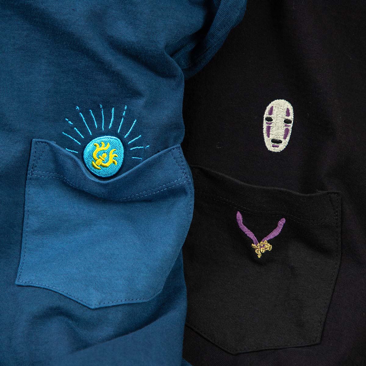 GBL】千と千尋の神隠し Good On コラボポケット刺繍Tシャツ カオナシ