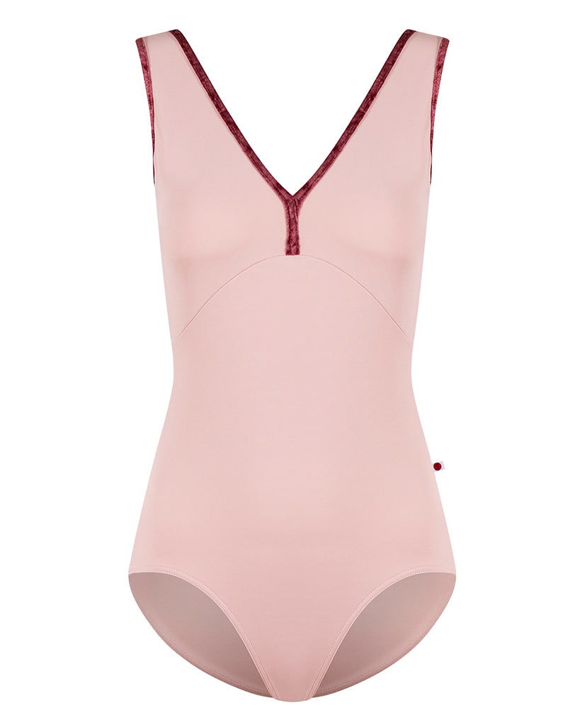 Yumiko Alicia with Crushed Velvet Trim Double V Front & Back Cap