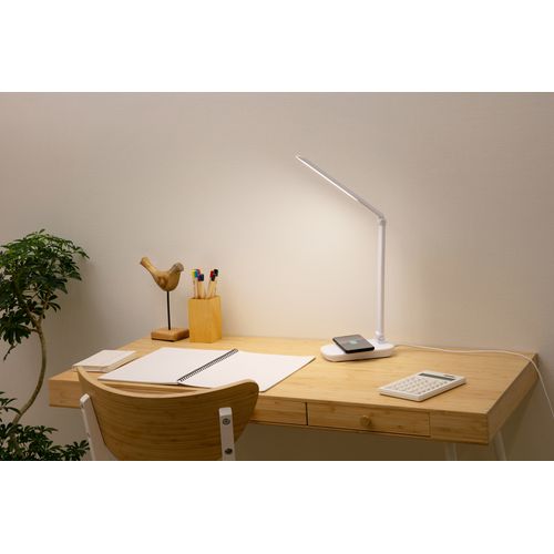 LEDデスクライトQi充電シリーズ 平置きタイプ 調光 LDL-QFD-W アイリス
