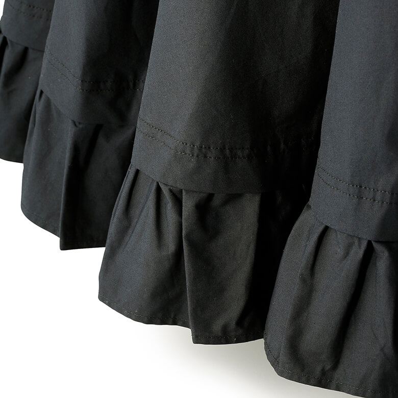 DEAN＆DELUCA×BEAMS COUTURE ギャザーのエプロンドレス ブラック